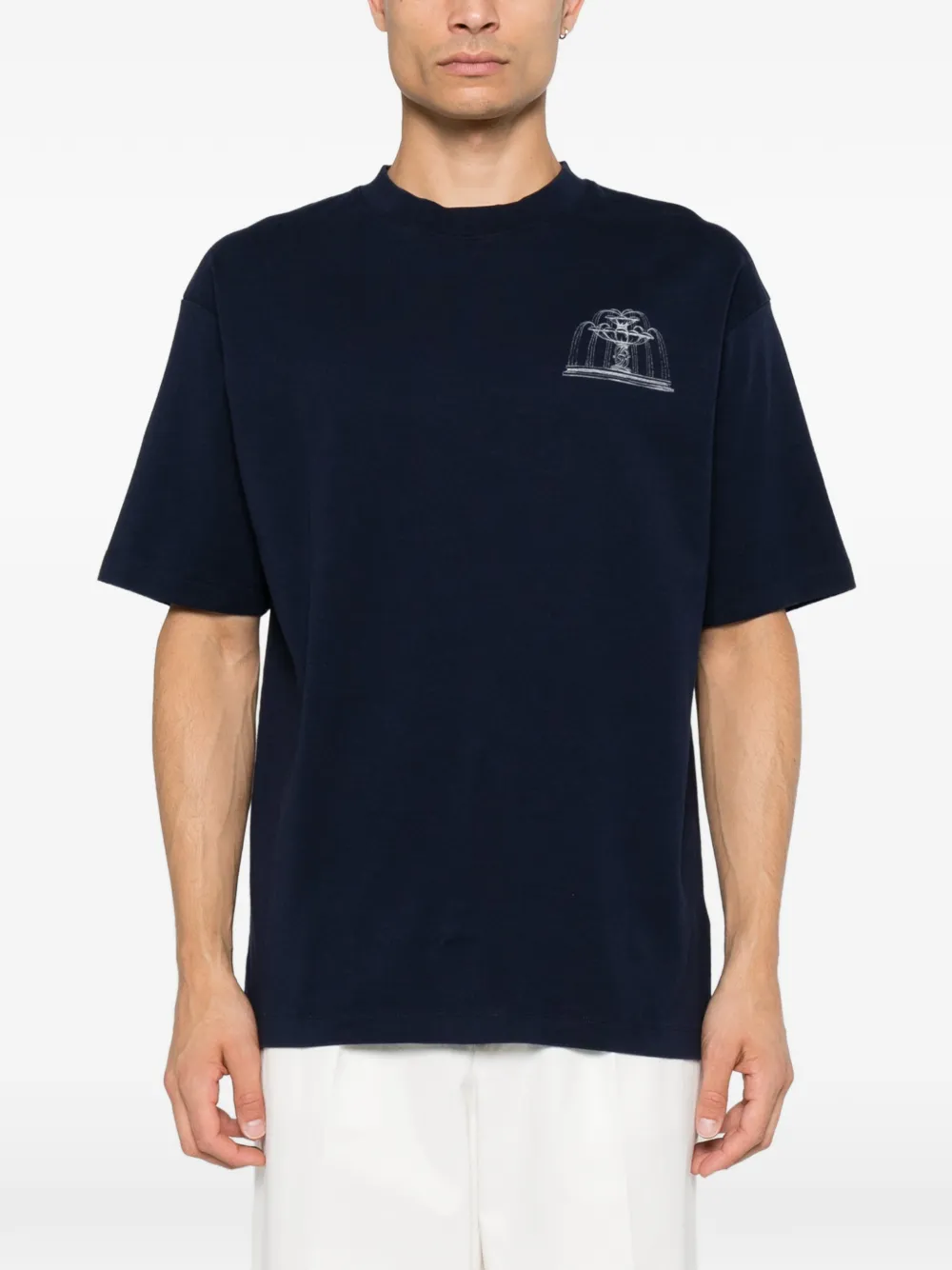 Drôle De Monsieur Fountain T-shirt Blauw