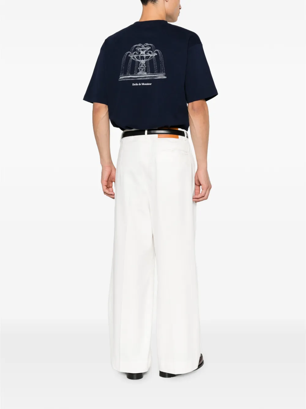 Drôle De Monsieur Fountain T-shirt Blauw