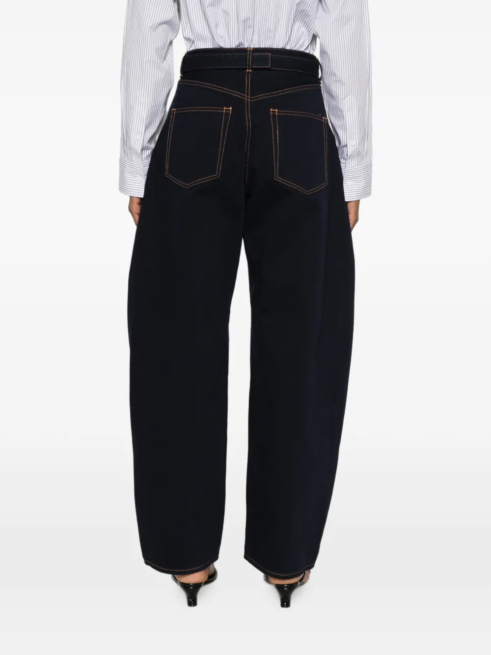 sacai Jeans met contrasterend stiksel Blauw
