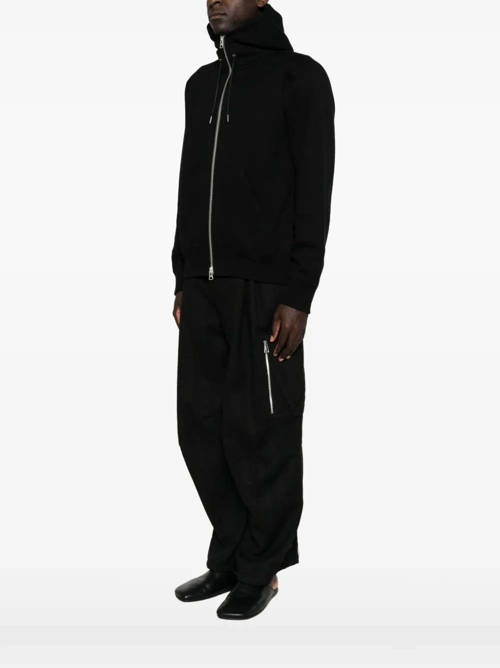 sacai Hoodie met trekkoord Zwart