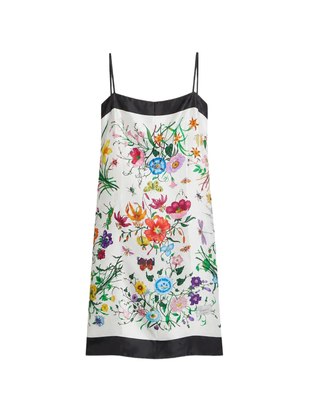 Gucci printed silk twill dress - Weiß