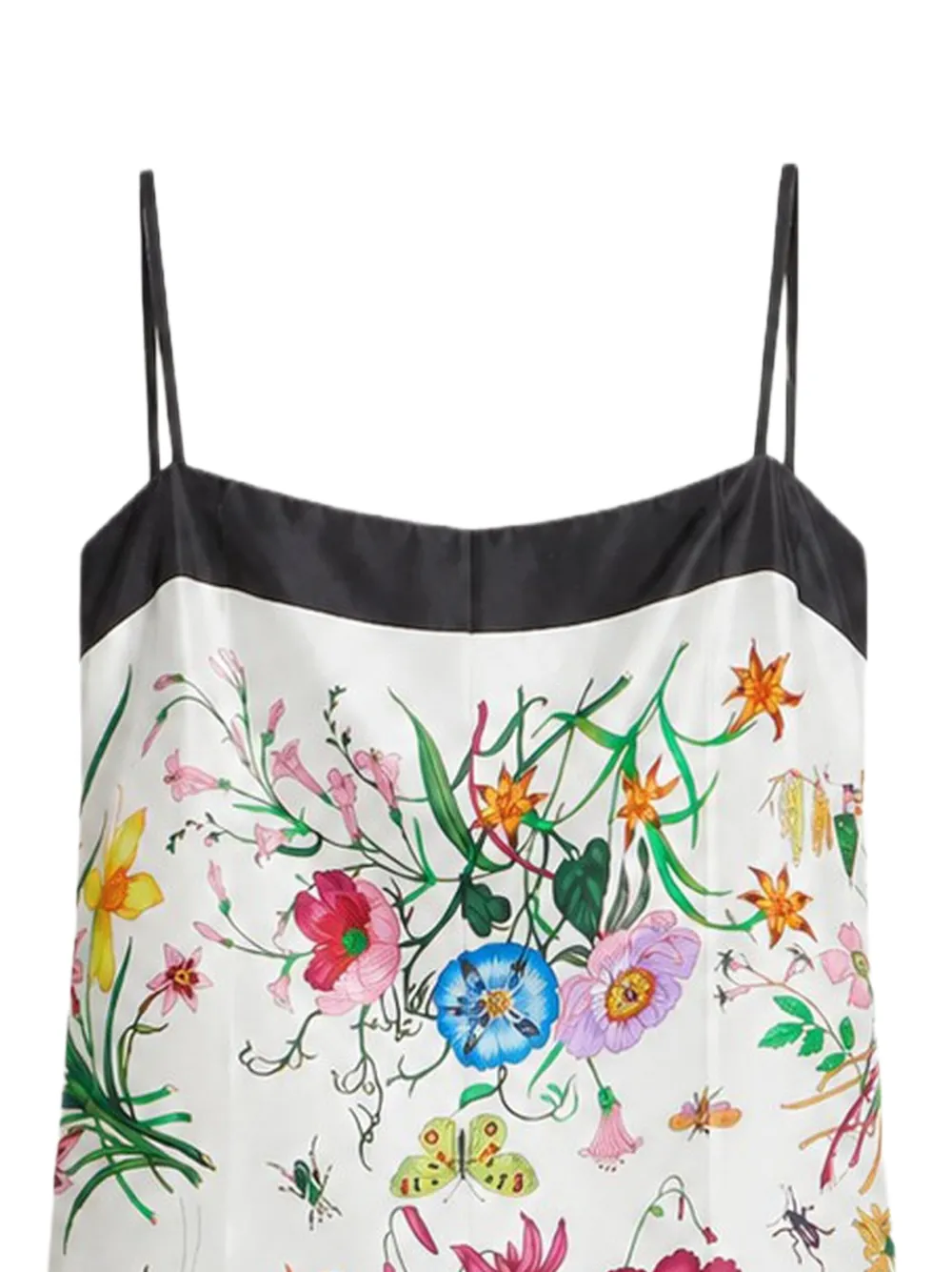 Gucci Zijden twill jurk met print Wit