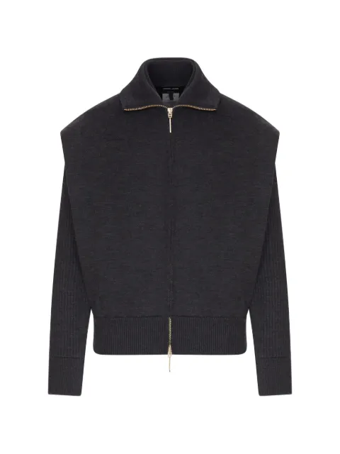 Giorgio Armani wool zip-up jacket