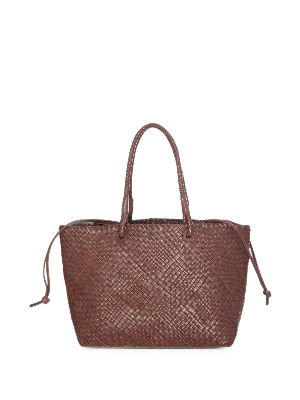 IBELIV Bazika geweven leren shopper Bruin