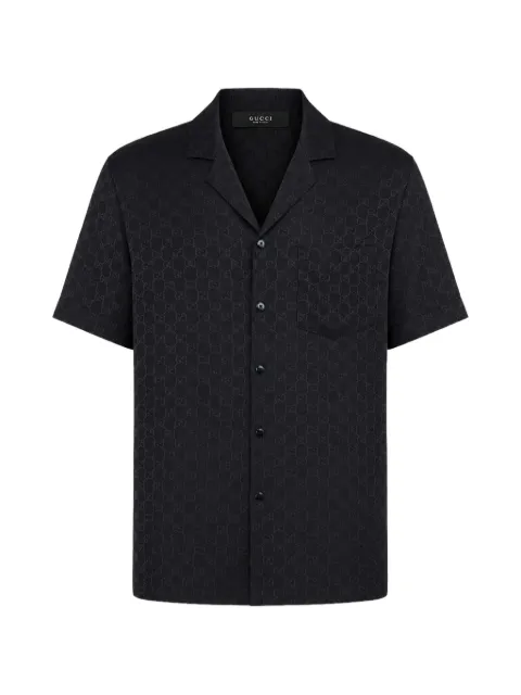 Gucci GG silk jacquard bowling shirt