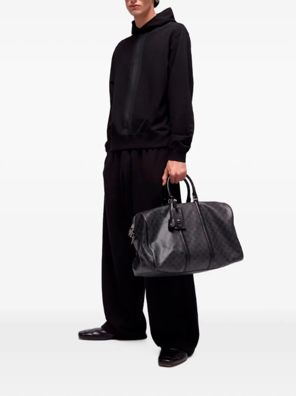 Gucci Sweater met capuchon en Web-detail Zwart
