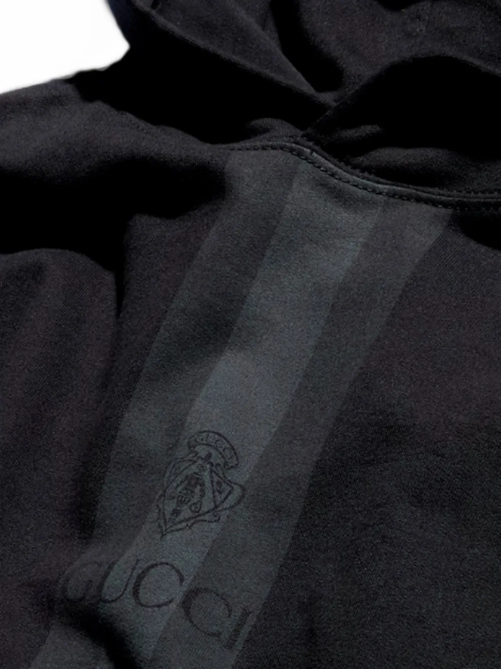 Gucci Sweater met capuchon en Web-detail Zwart