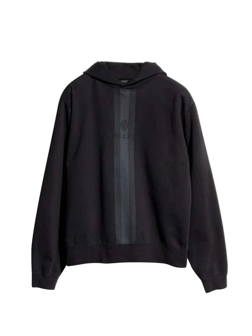 Gucci cotton hooded sweatshirt with muted Web · M