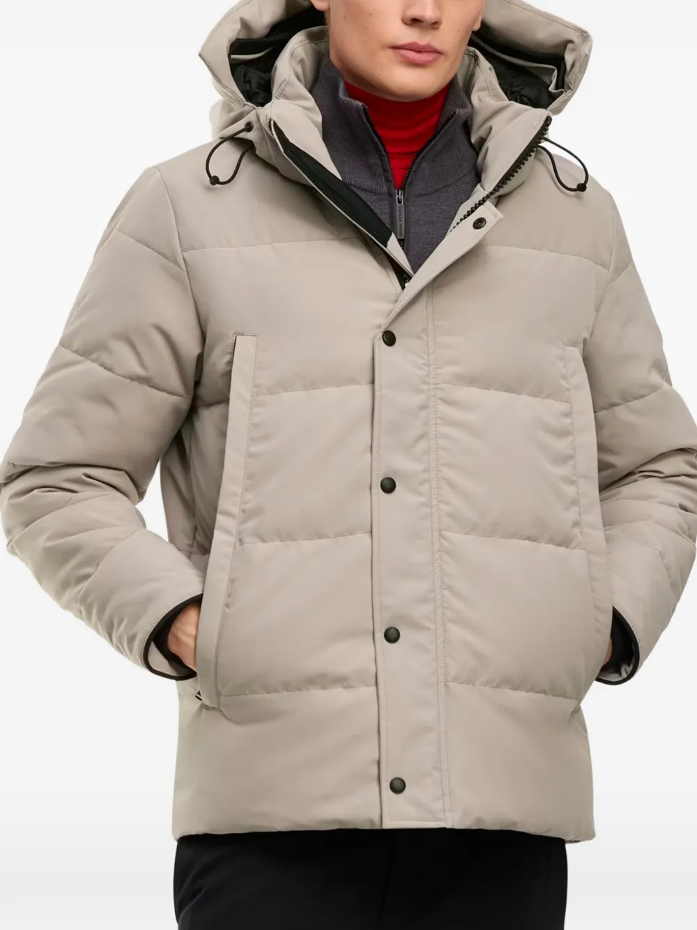 Canada Goose Wyndham quilted hooded down jacket Beige