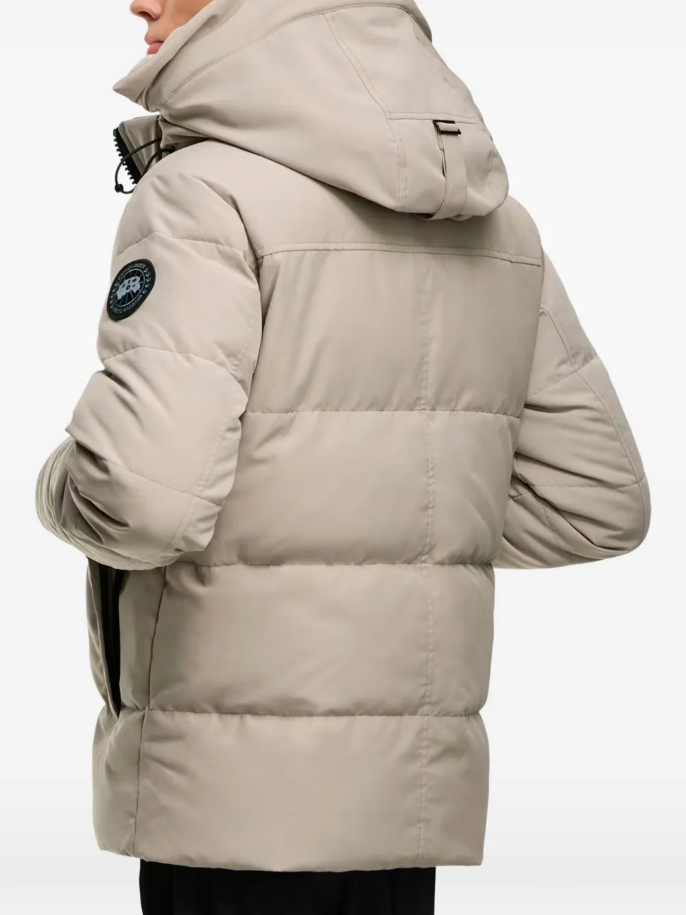 Canada Goose Wyndham quilted hooded down jacket Beige