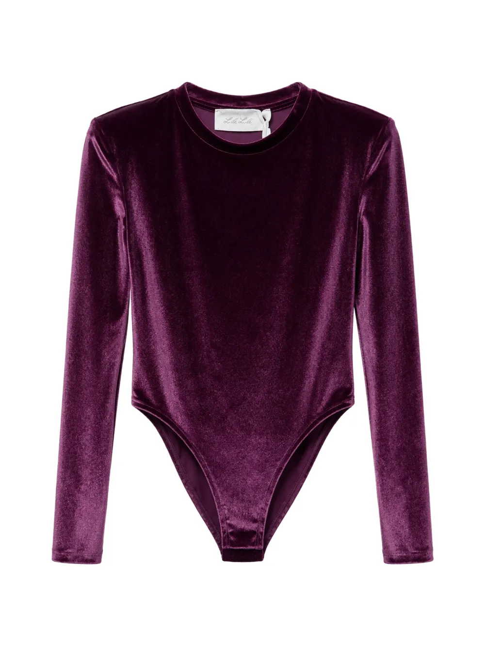 Miss Grant Kids velvet long-sleeve bodysuit - Rosso