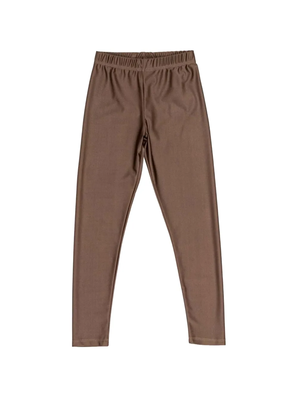 Miss Grant Kids Leggings con finitura satinata - Marrone