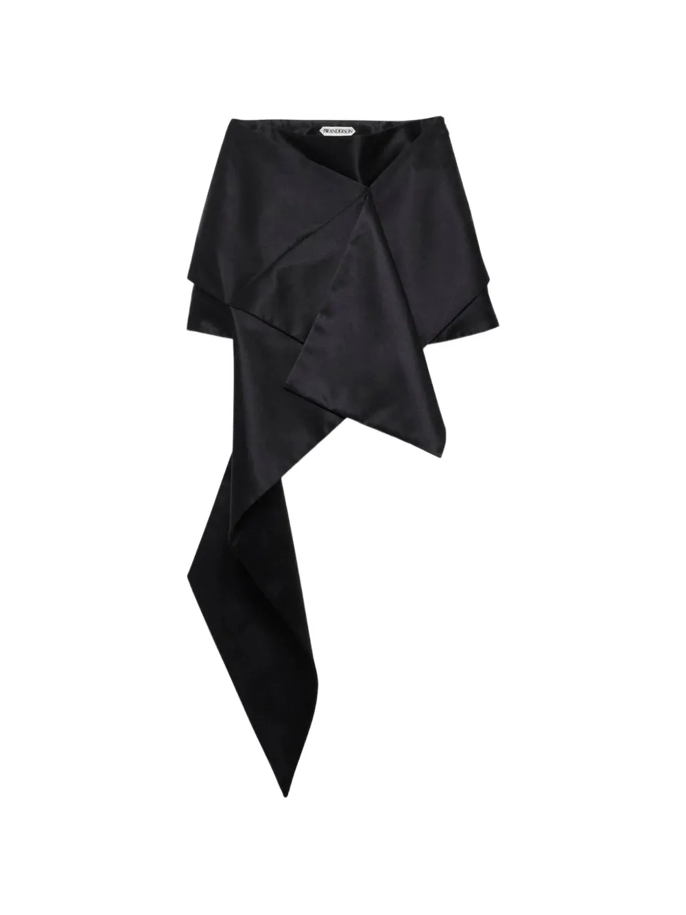 JW Anderson cross-drape mini skirt - Schwarz
