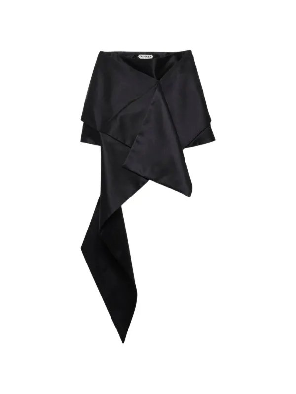 JW Anderson Cross-drape Mini Skirt in Black