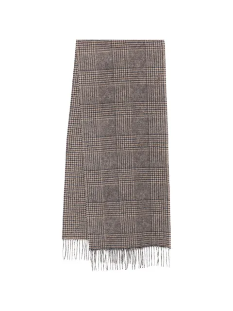 Barbour Prince of Wales check fringed scarf