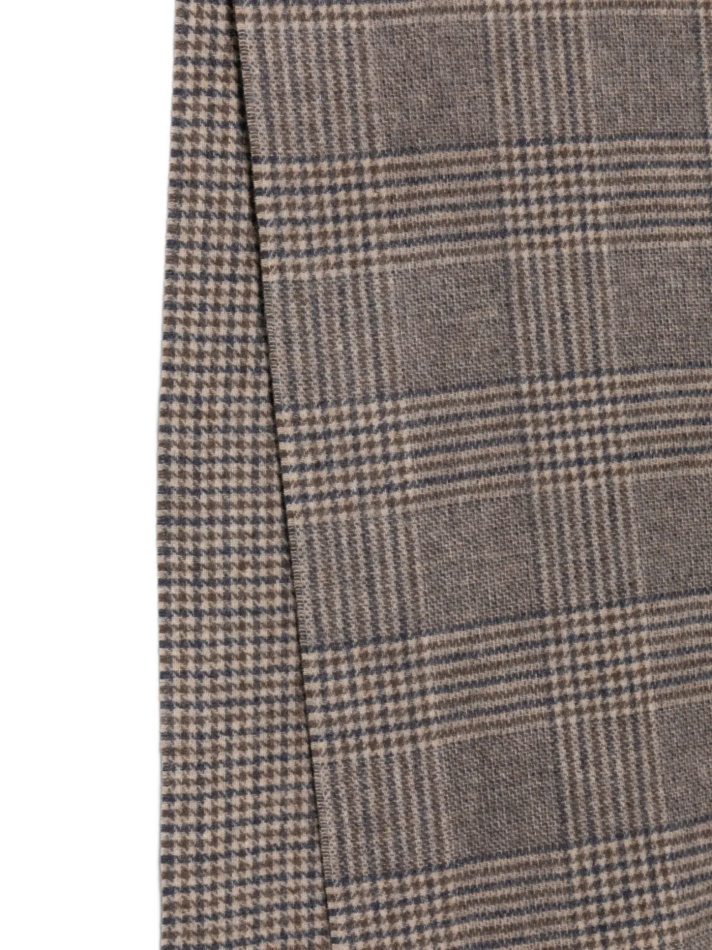 Barbour Prince of Wales geruite sjaal met franje Grijs