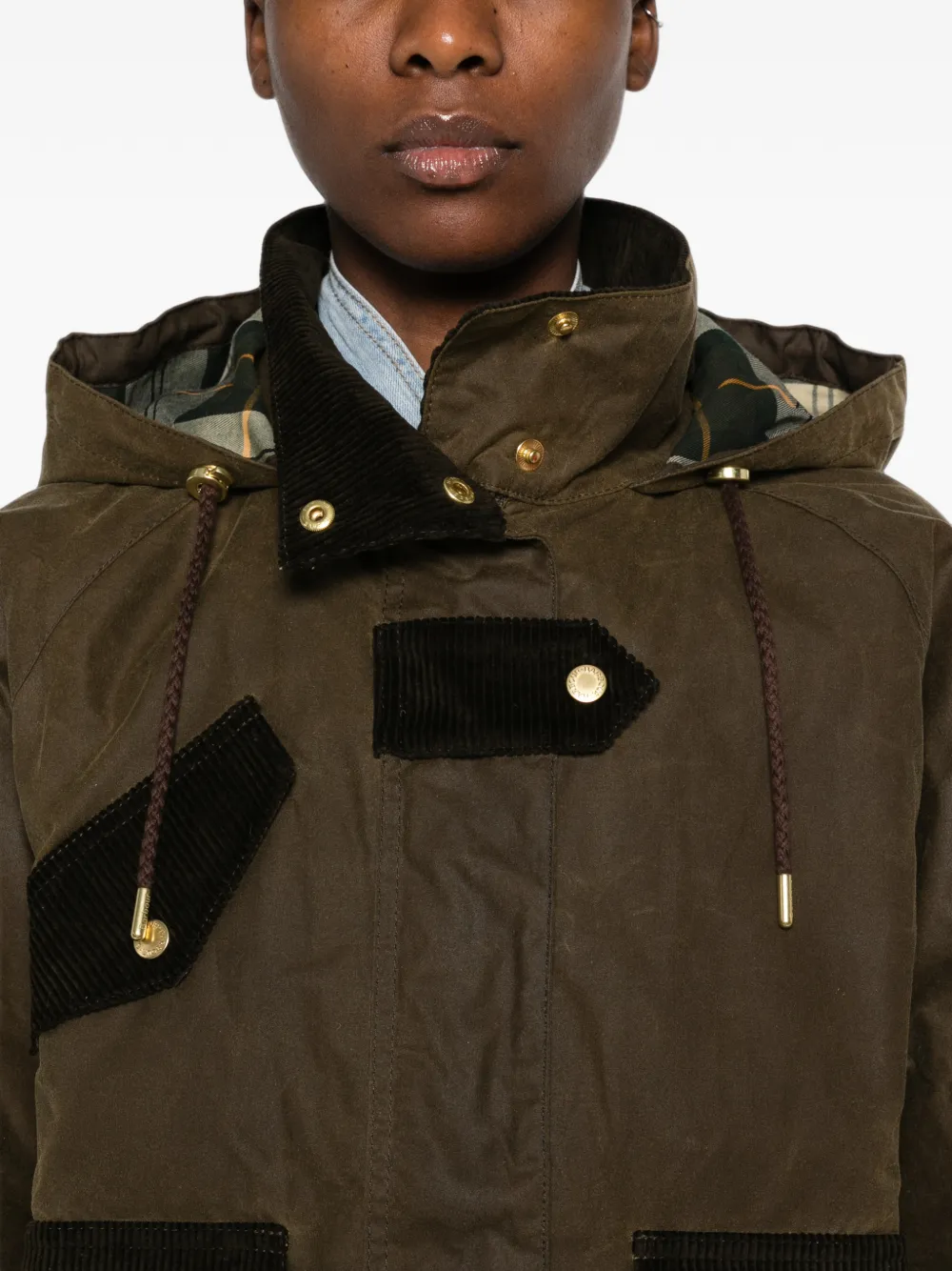 Barbour Willowmere Waxed jack Groen