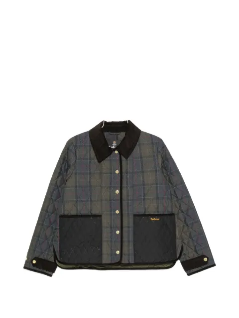 Barbour quilted tartan-print jacket