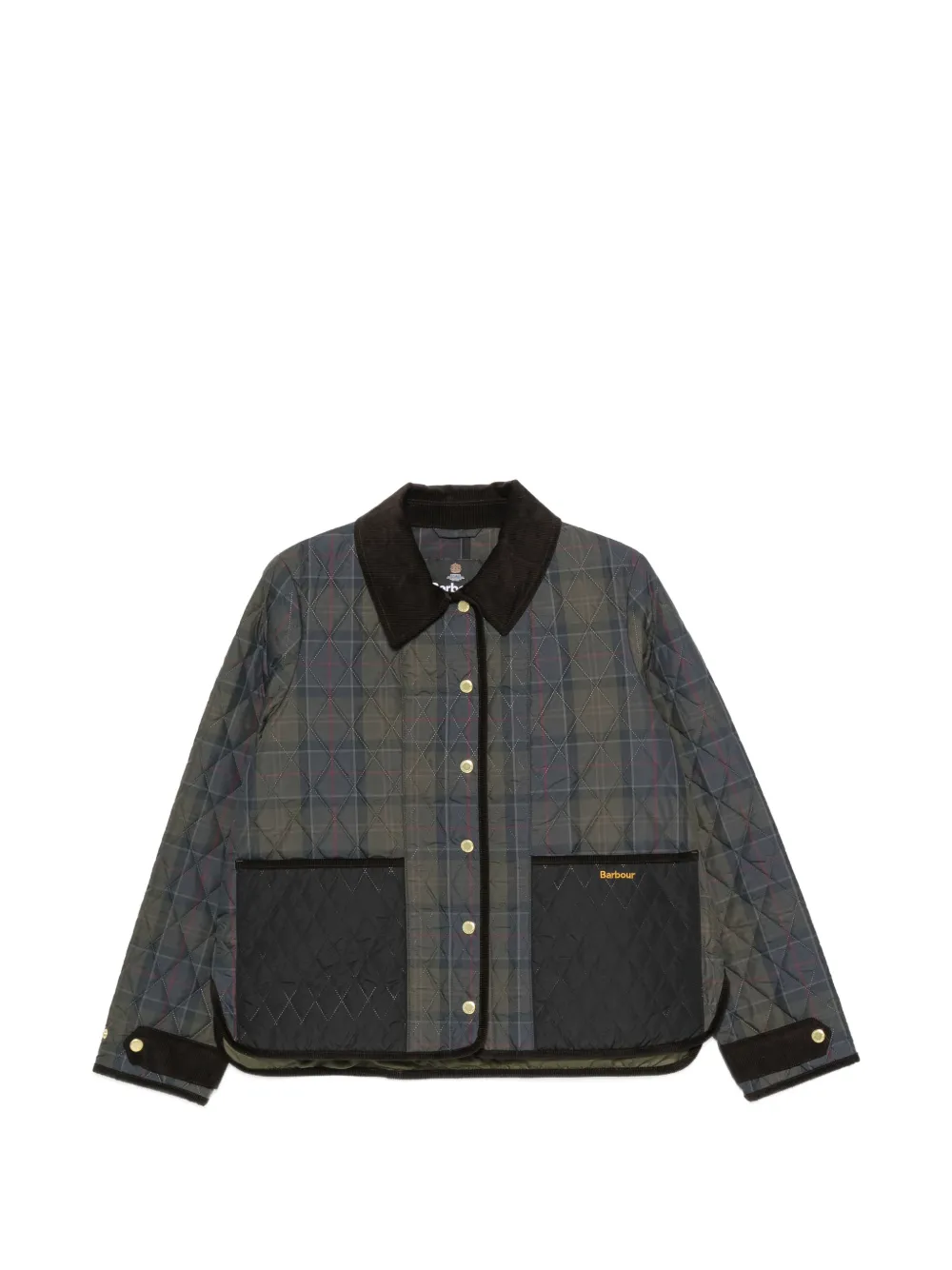 Barbour quilted tartan-print jacket