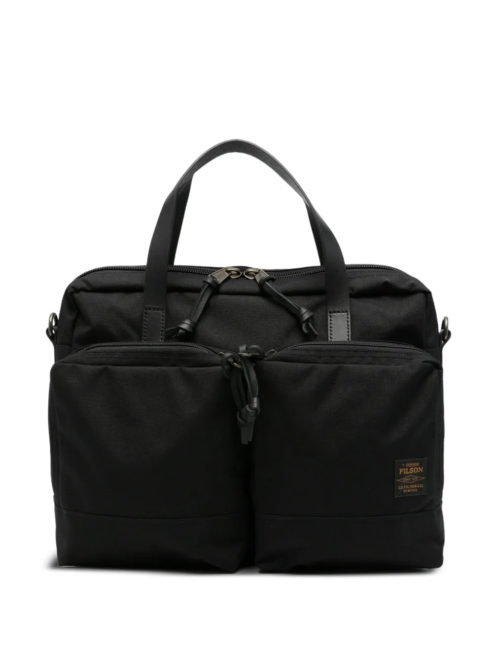 Filson multi-pocket zip-around tote bag