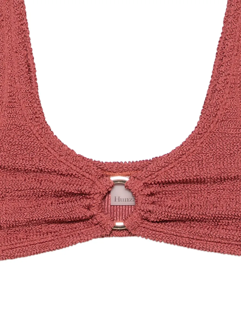 Hunza G Nadine gekreukte bikini Roze