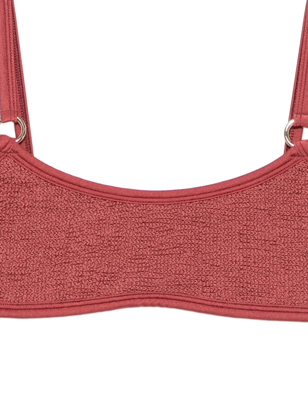 Hunza G Bikini met gekreukte afwerking en ringdetail Roze