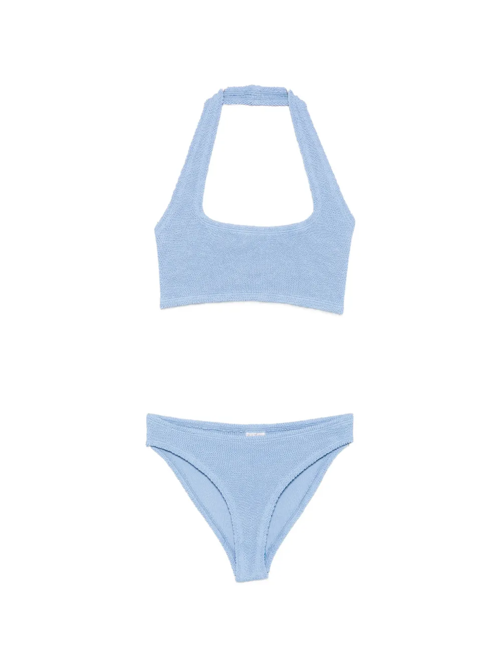 Hunza G crinkle-effect halterneck bikini - Blu