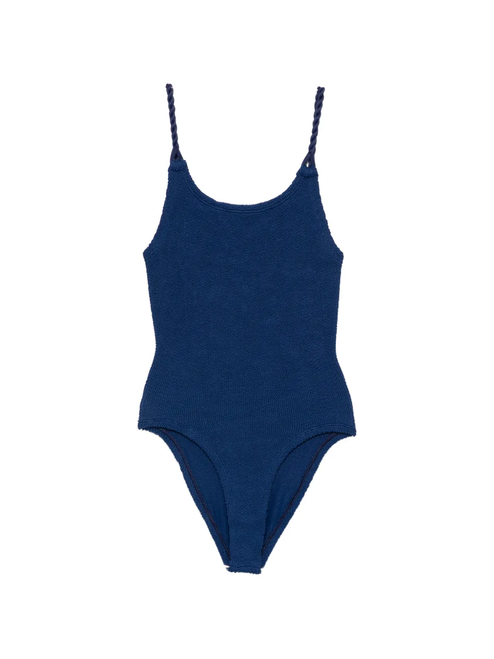 Hunza G Camille crinkle-effect swimsuit - Blau