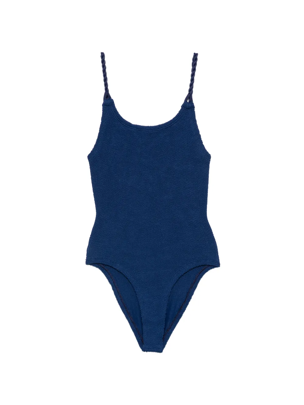 Hunza G Camille crinkle-effect swimsuit - Blu