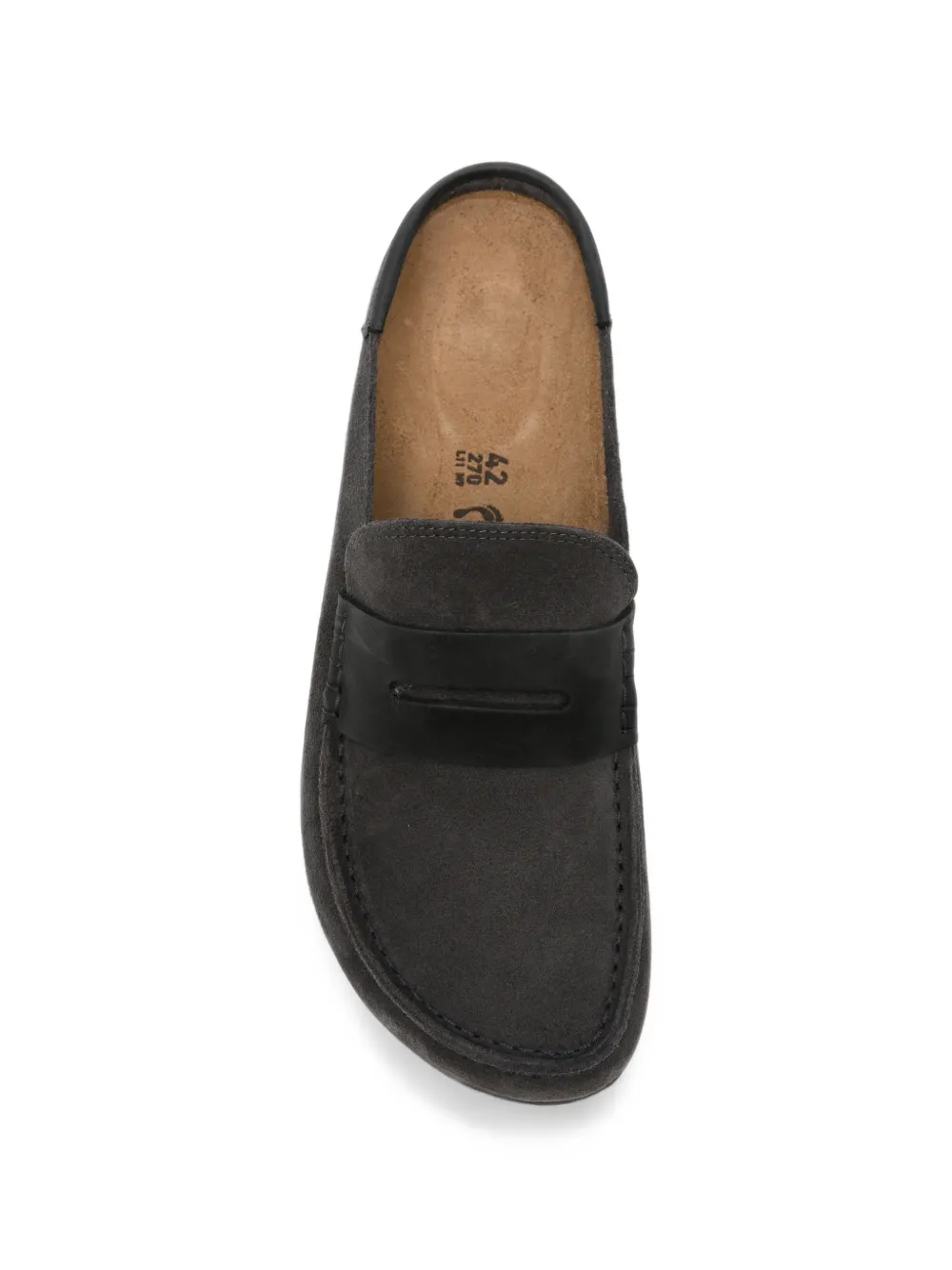 Birkenstock Naples leren schoenen met dubbele stiksels Grijs