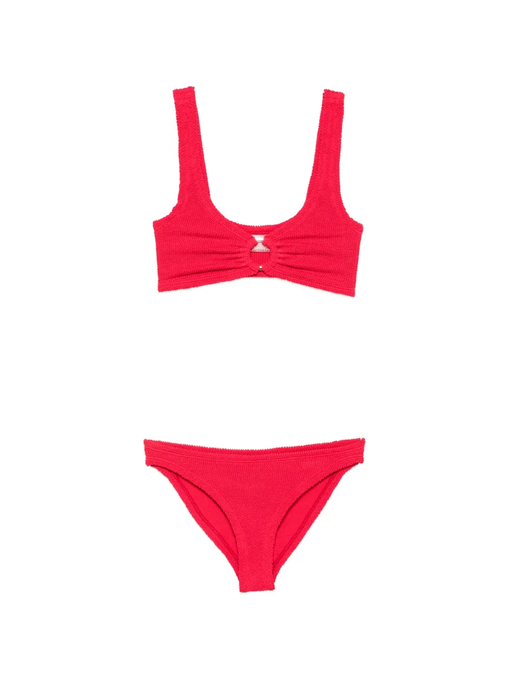 Hunza G Julia crinkle-effect bikini - Rot