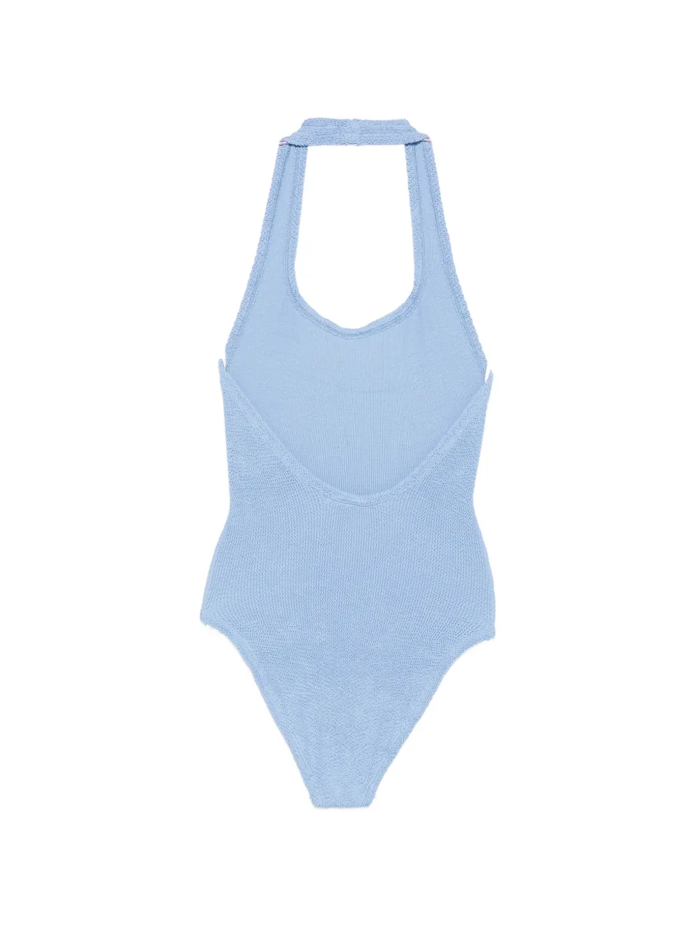 Hunza G Badpak met halternek en gekreukt effect Blauw