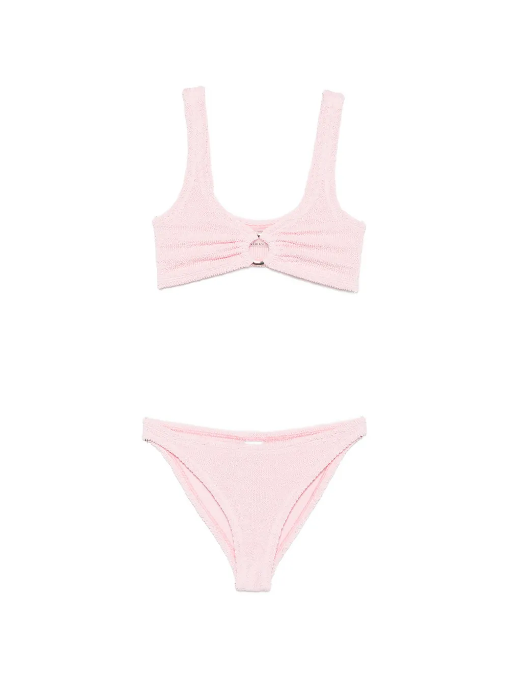 Hunza G Eva Bikini mit Knitteroptik - Rosa