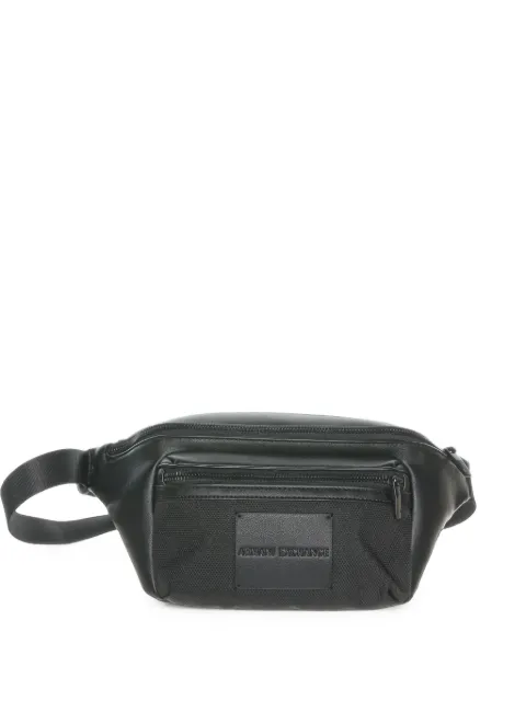 Armani Exchange logo-patch panelled belt bag