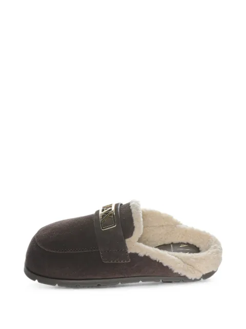 Armani Exchange logo-plaque flat mules