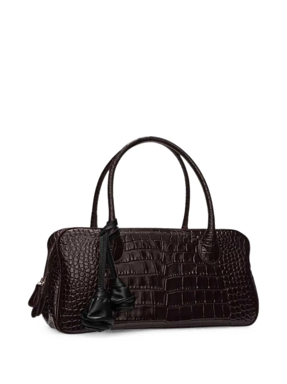 Magda Butrym Brigitte leren shopper met krokodillen-reliëf Bruin