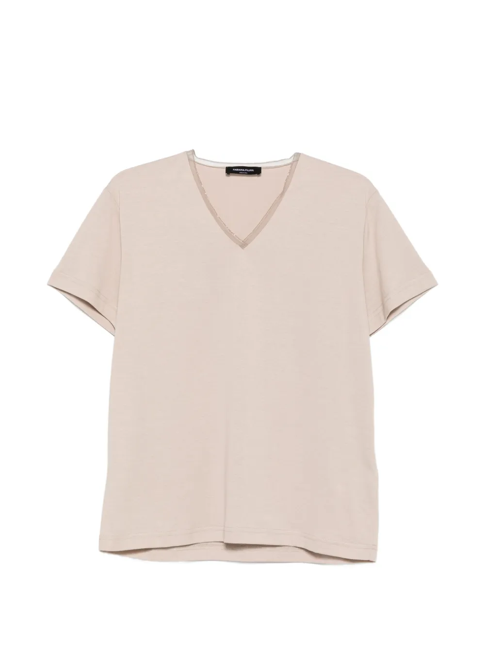 Fabiana Filippi T-shirt con scollo a V - Toni neutri