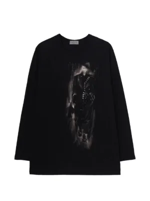 Ann Demeulemeester graphic-print long-sleeve Top | Black | FARFETCH