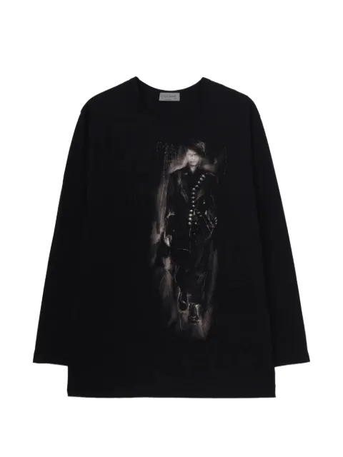 Yohji Yamamoto graphic-print long-sleeved T-shirt