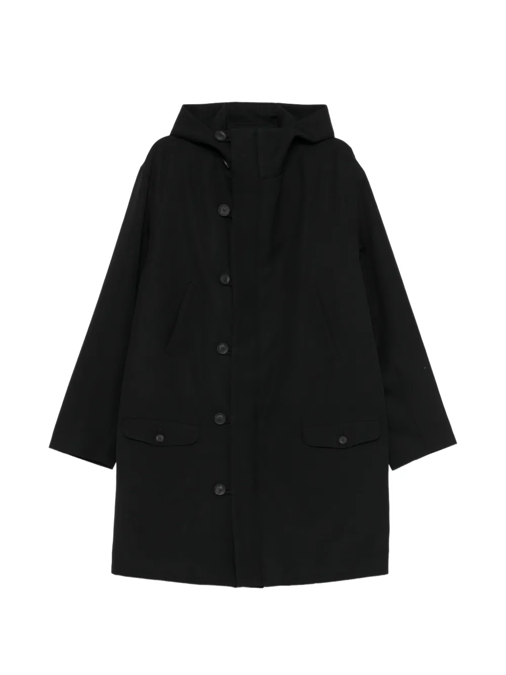 Yohji Yamamoto hooded coat - Nero