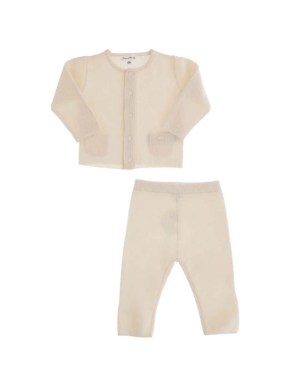 Tartine Et Chocolat Set cardigan e pantaloni a coste - Toni neutri