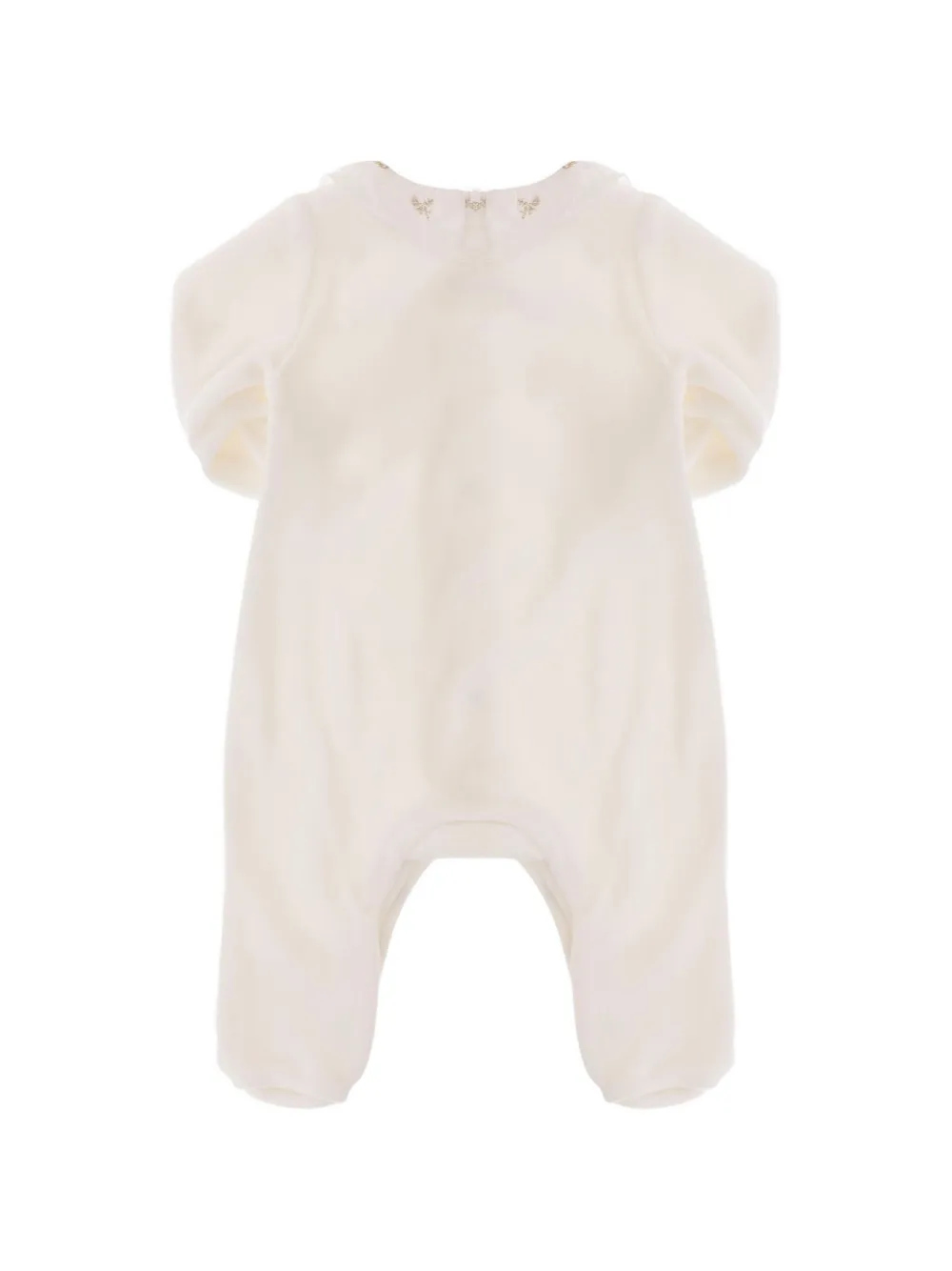 Tartine Et Chocolat Pyjama met geborduurde bloemen en ruches Beige