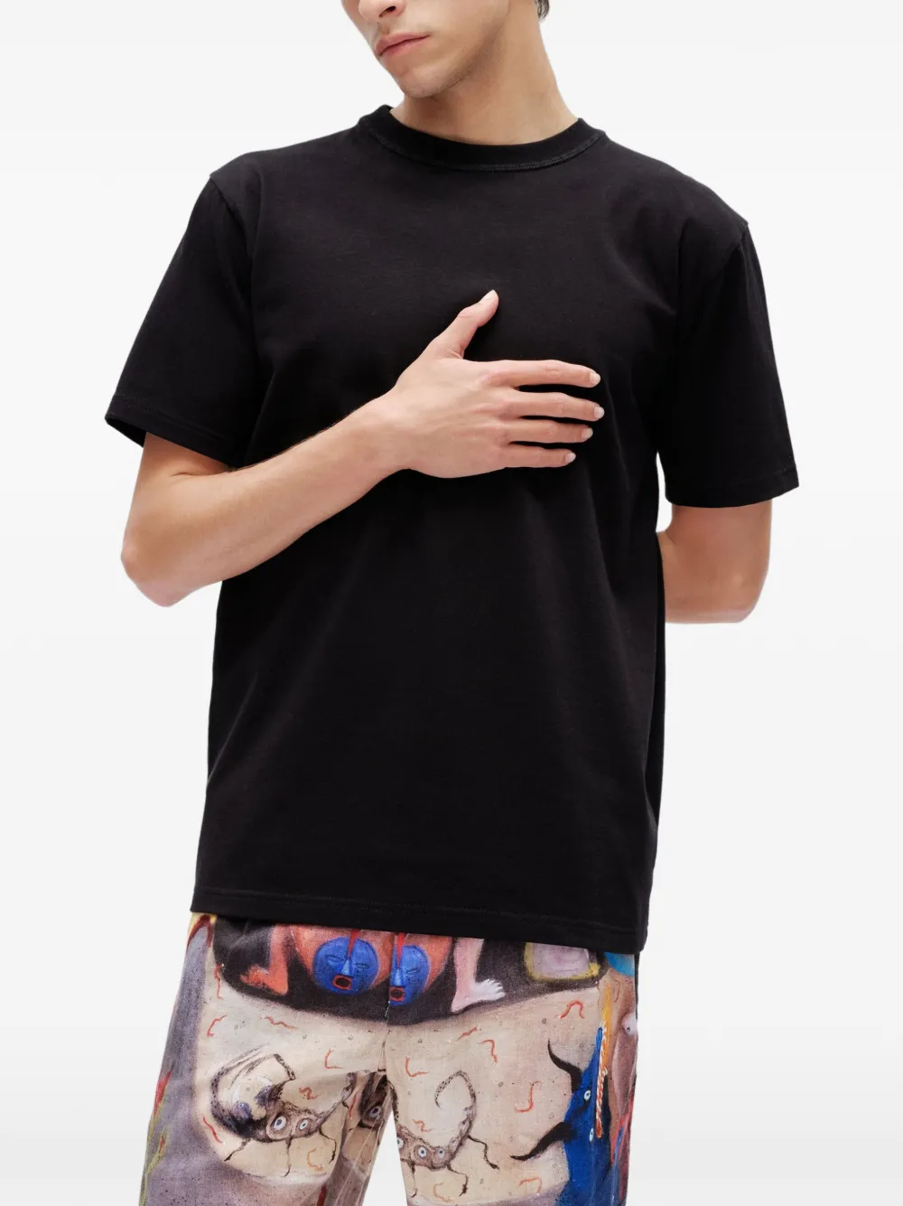 Endless Joy Tiga Naga Back-print T-shirt In Black