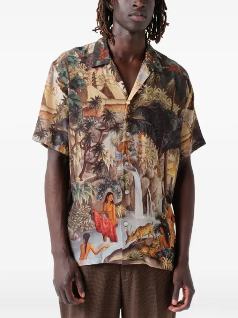Endless Joy Campuhan silk-crepe short-sleeve shirt