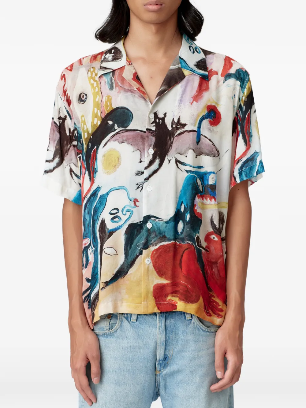 Endless Joy Mad As Hell overhemd met grafische print Wit