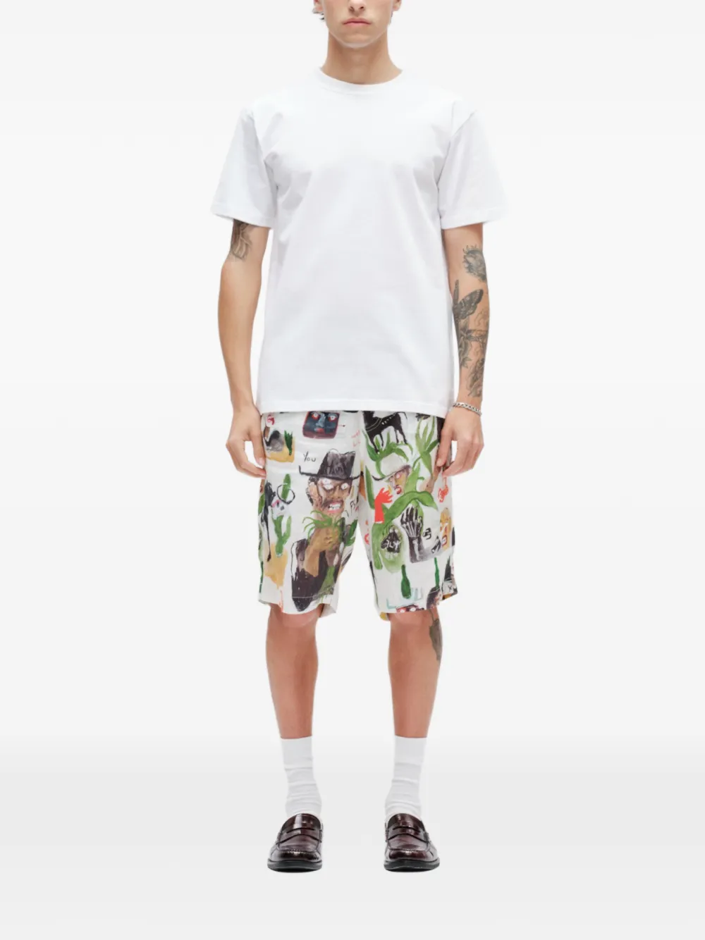 Endless Joy Tiga Naga katoenen T-shirt Wit