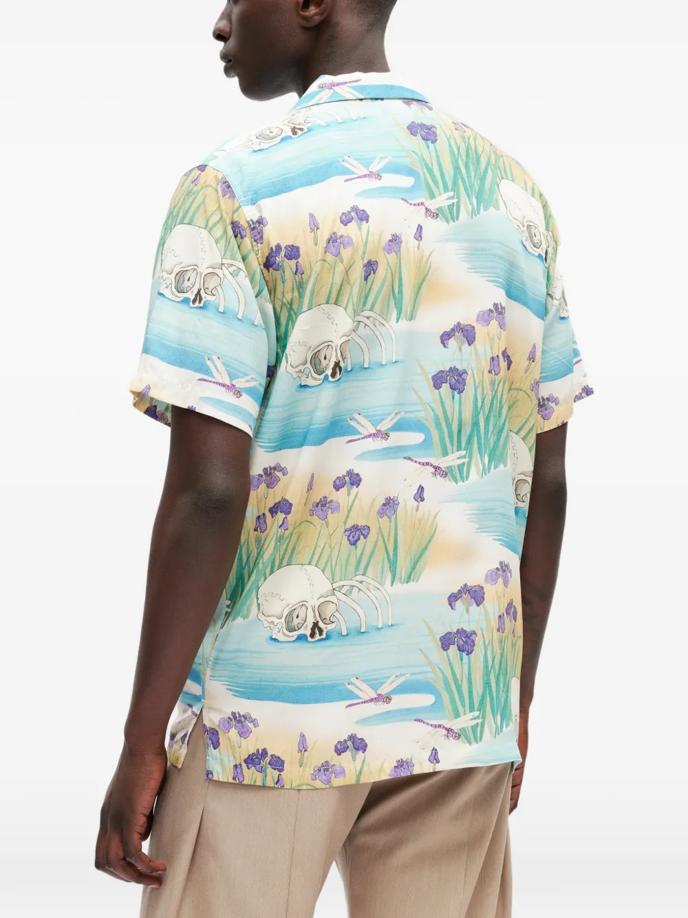 Endless Joy Iris overhemd met grafische print Blauw