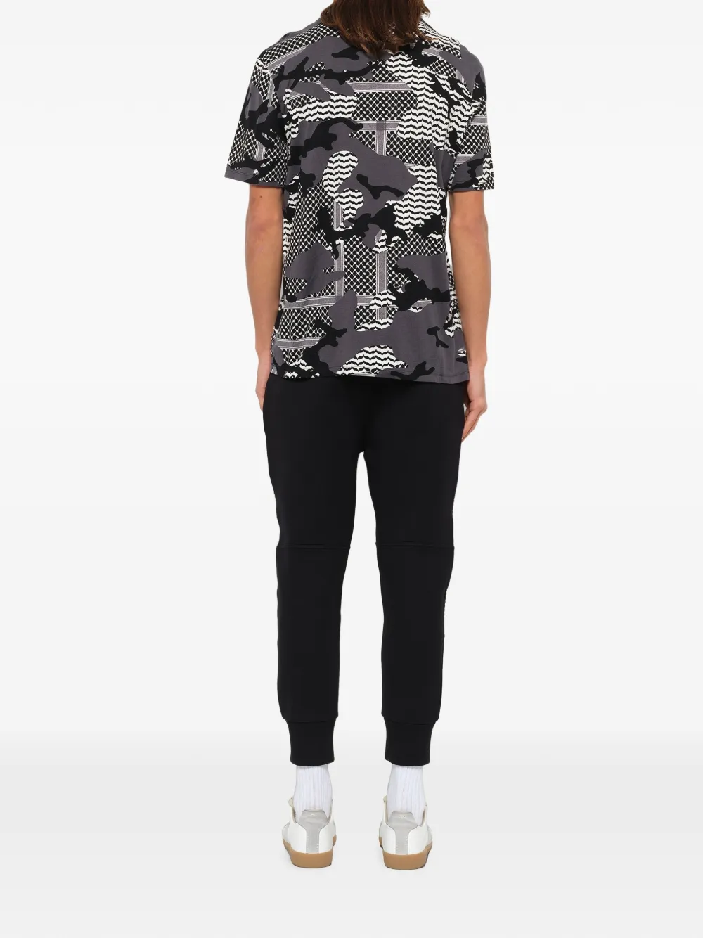 Neil Barrett T-shirt met camouflageprint Zwart