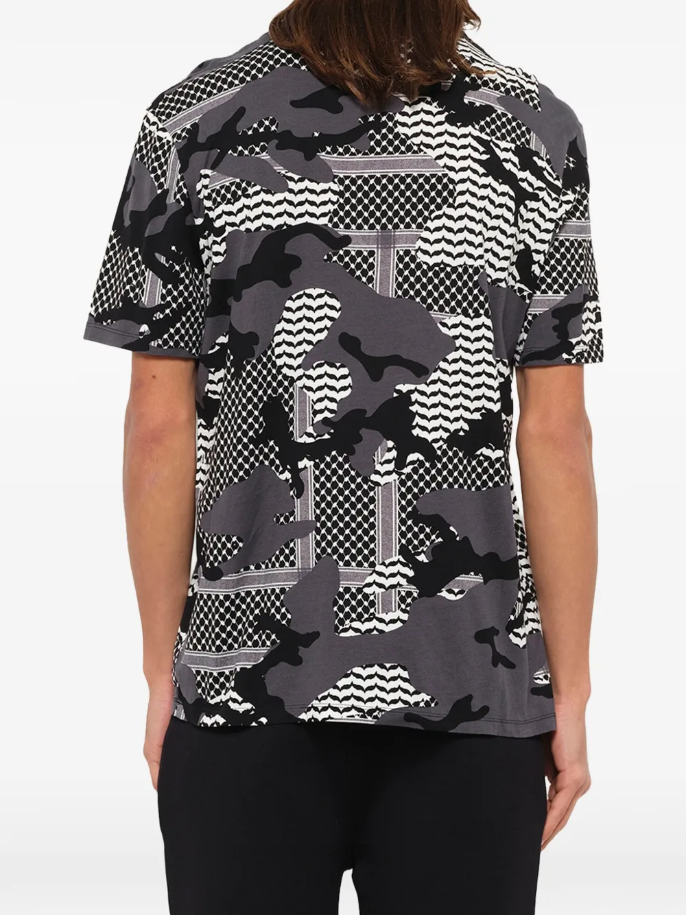 Neil Barrett T-shirt met camouflageprint Zwart