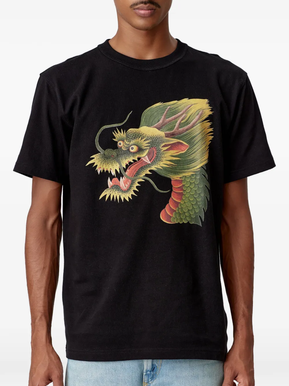 Endless Joy Monkey Dragon Graphic-print T-shirt In Black